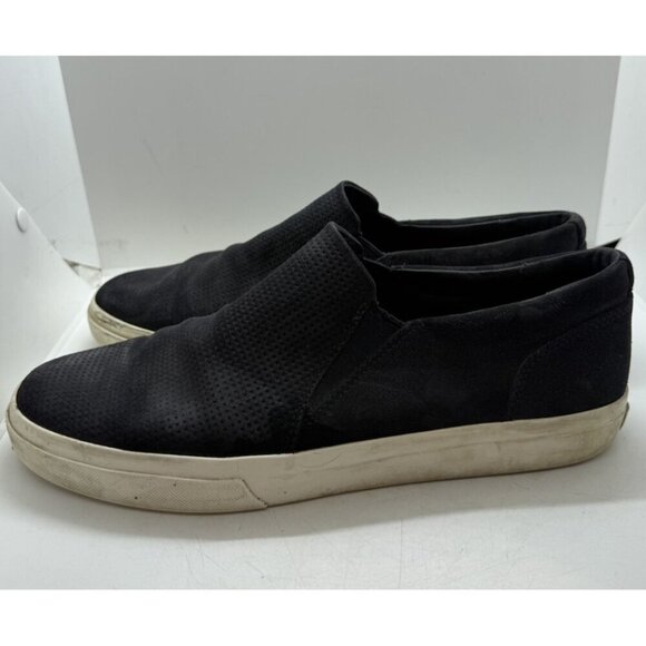 Vince Mens Navy Suede Perforated Leather Loafer Sneaker White Soles US 12M 46 EU - Picture 3 of 9